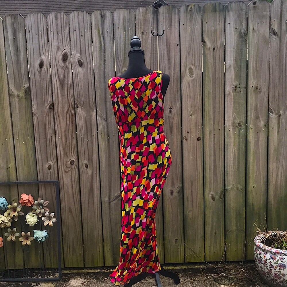 Karen Kane Abstract Design Maxi Dress - Size Small - Picture 2 of 8
